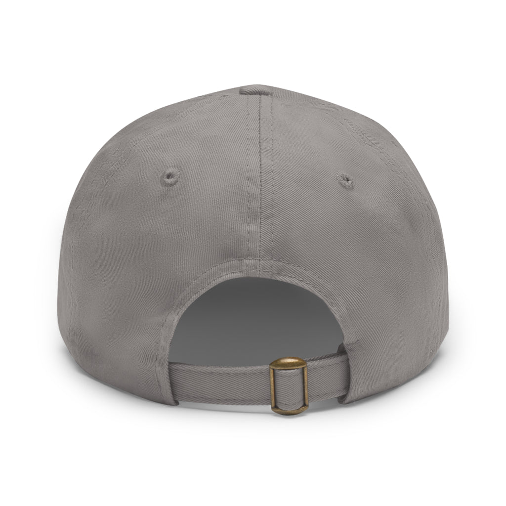 American Flag Leather Patch Dad Hat — Vintage Distressed USA Baseball Cap
