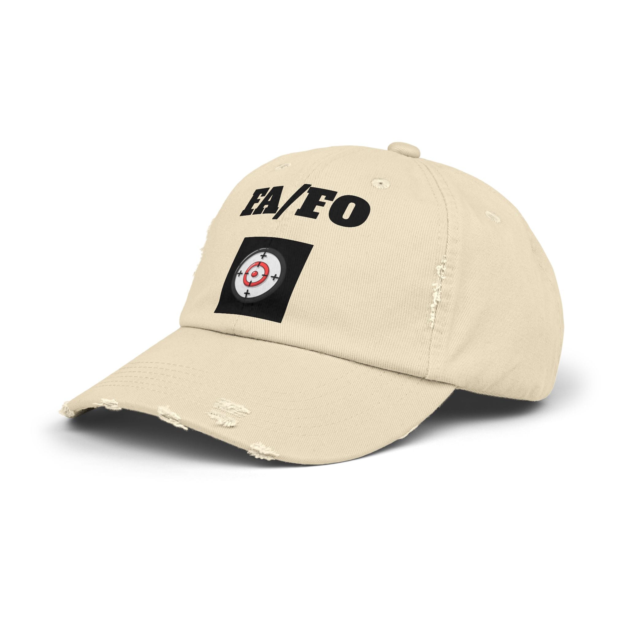 Distressed Baseball Cap — EA/FO Target Graphic