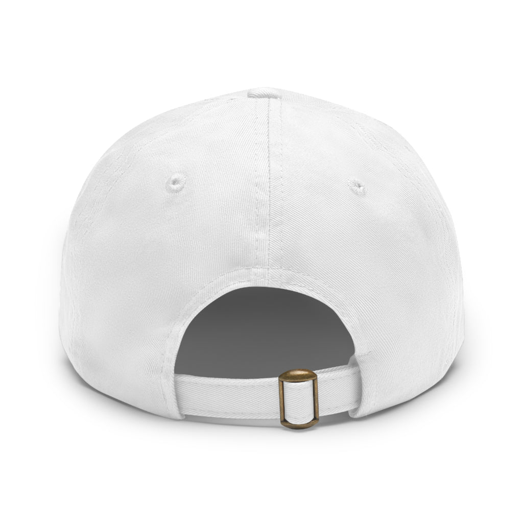 American Flag Leather Patch Dad Hat — Vintage Distressed USA Baseball Cap