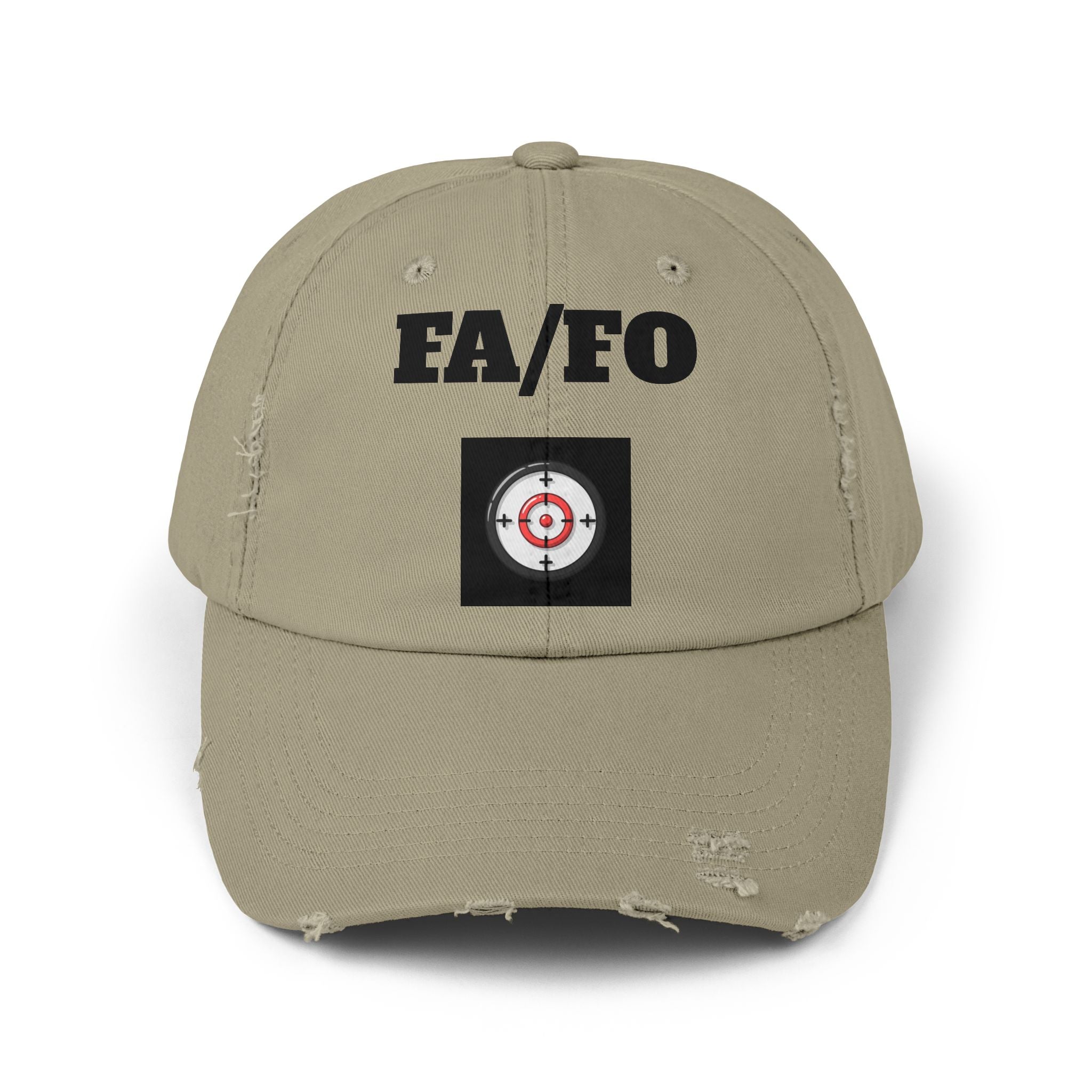 Distressed Baseball Cap — EA/FO Target Graphic